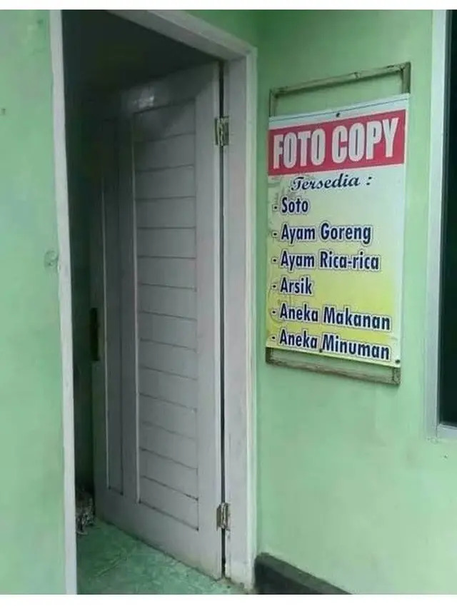 Spanduk Fotocopy yang aneh dan bikin tepuk jidat